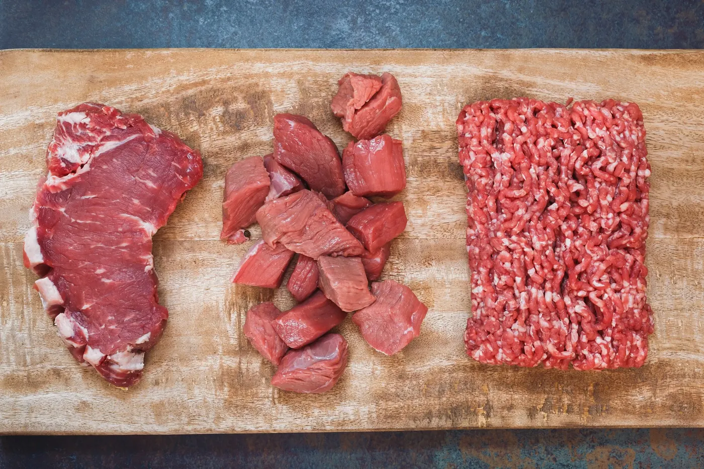 W9 beef cuts prepared for cooking
